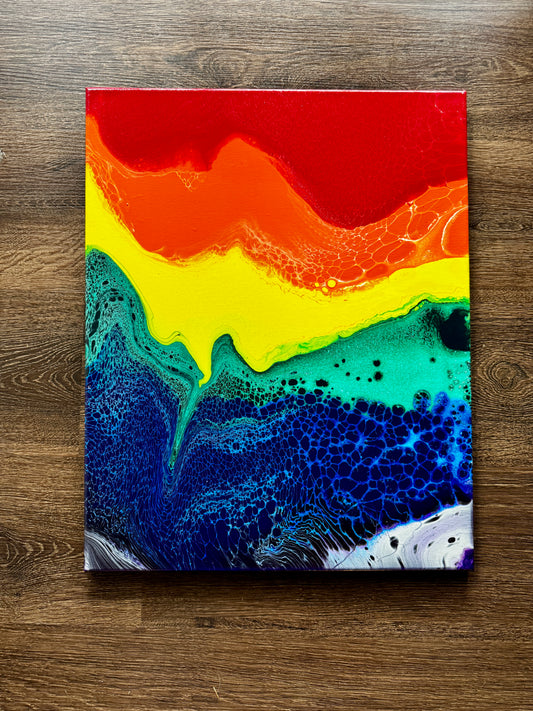 Original Acrylic Painting "Rainbow Flow"