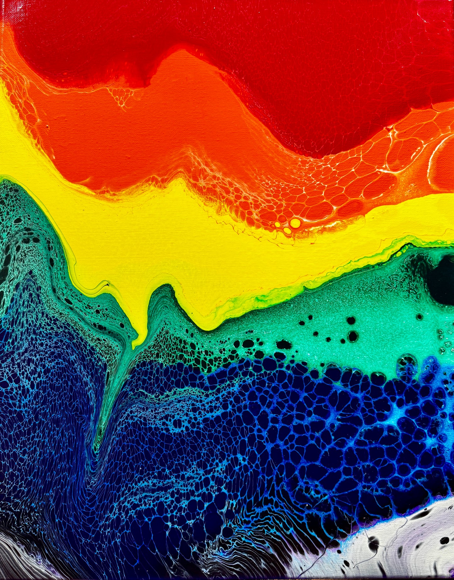 Original Acrylic Painting "Rainbow Flow"