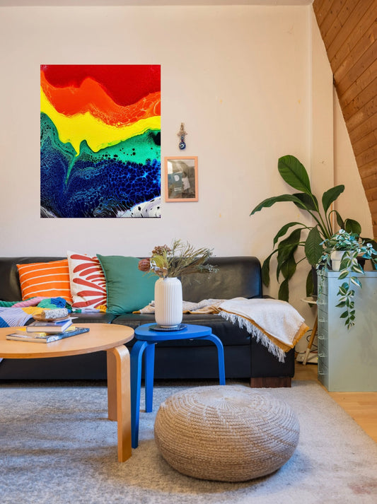 Original Acrylic Painting "Rainbow Flow"