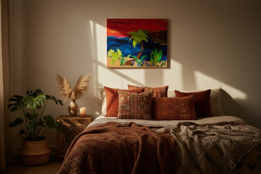 Original Acrylic Painting "Beach at Sunset"