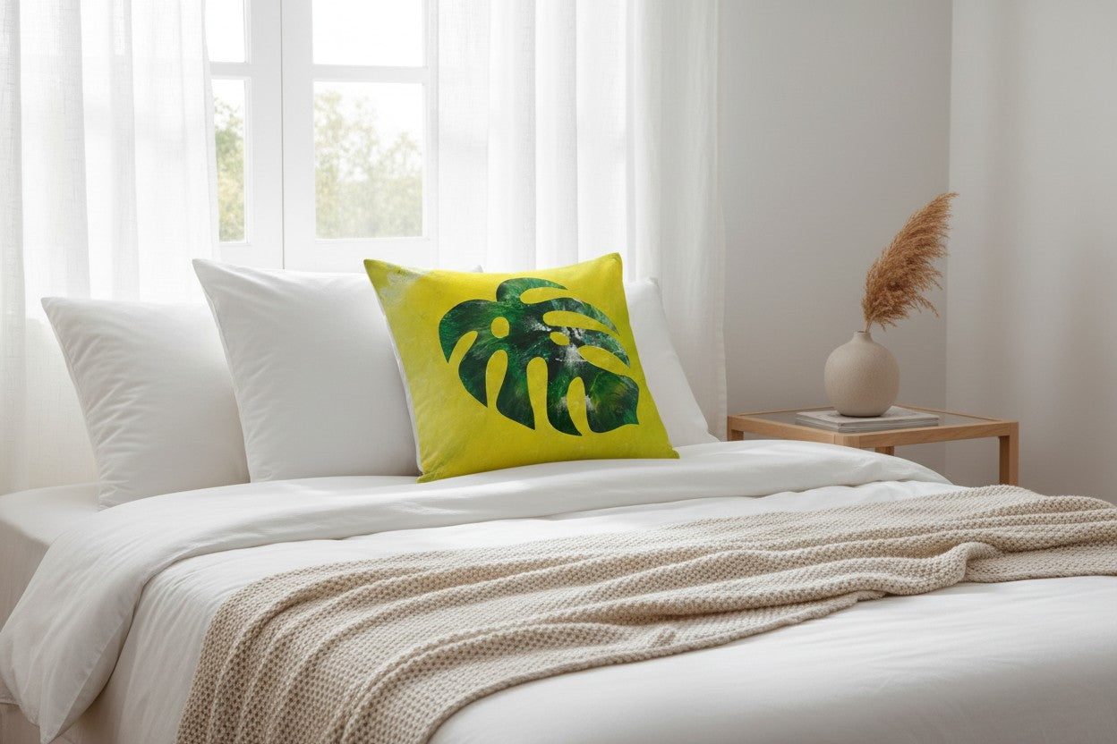 Monstera Throw Pillow Case