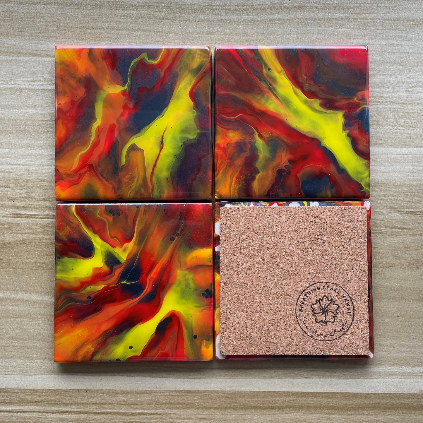 Volcano Trivet and Coaster Set