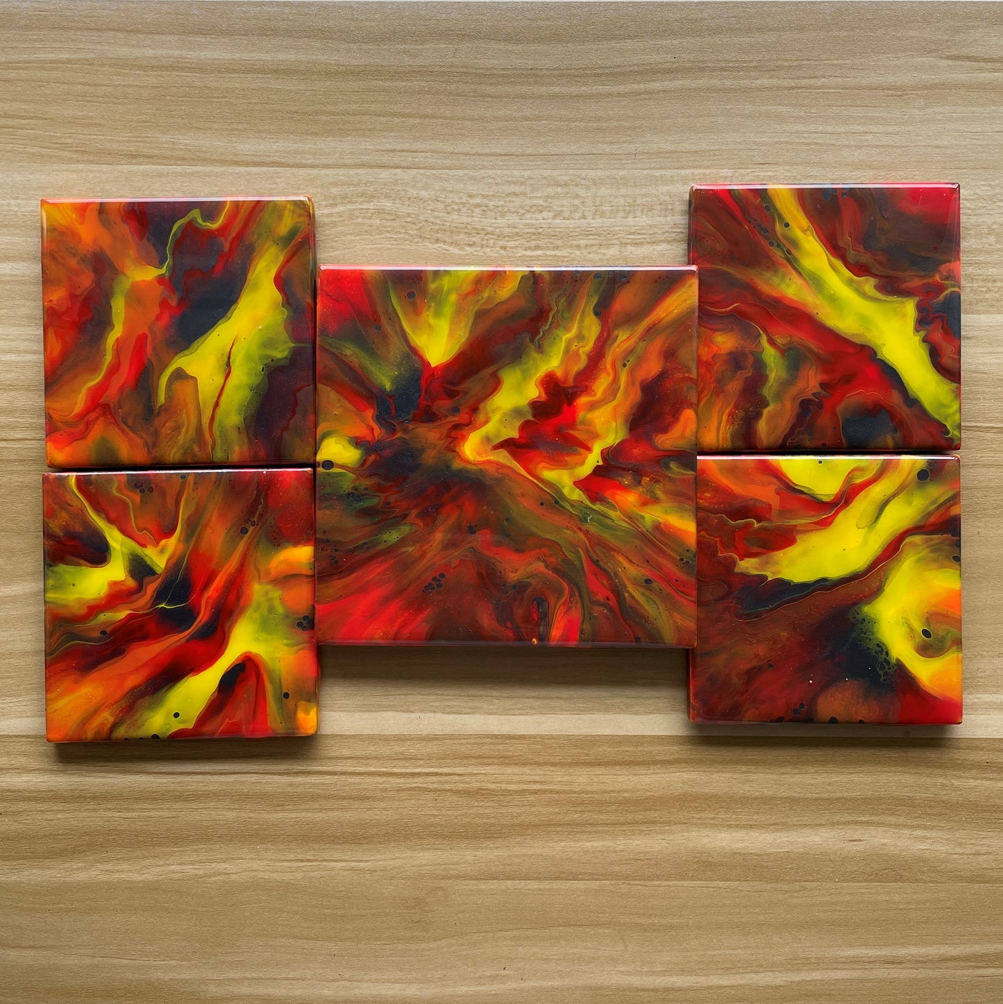 Volcano Trivet and Coaster Set