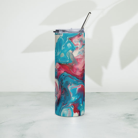 Teal and Burgundy Tumbler