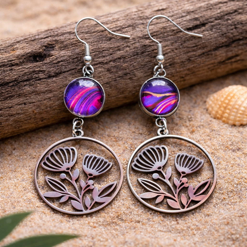 Ohia Lehua Dangle Earrings
