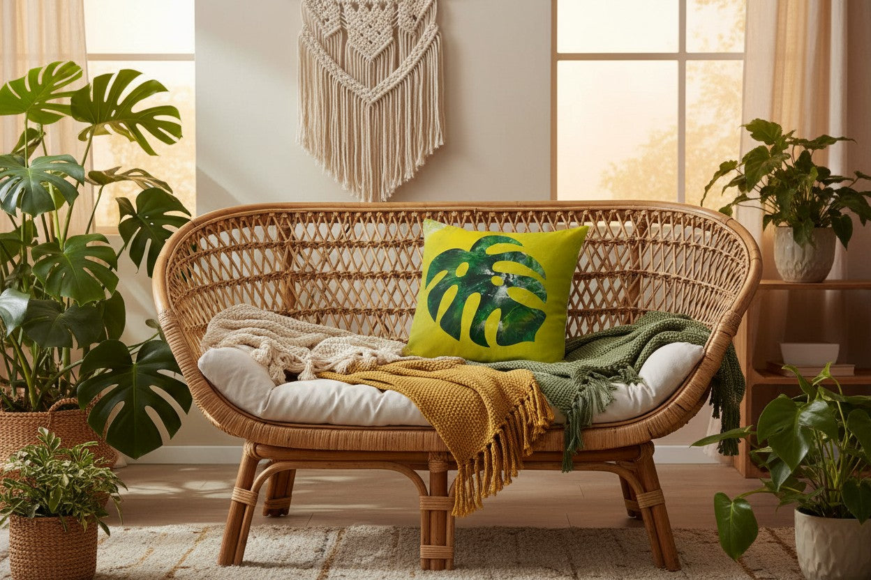 Monstera Throw Pillow Case