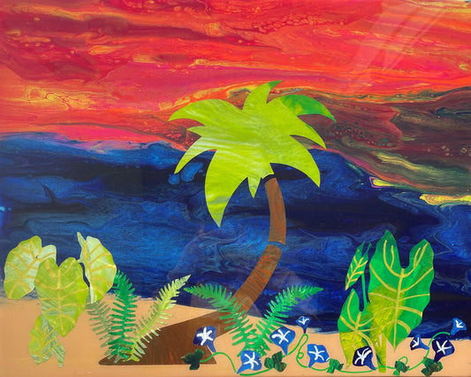 Original Acrylic Painting "Beach at Sunset"