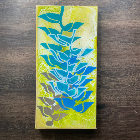 Original Acrylic Painting "Blue Jade Vine"
