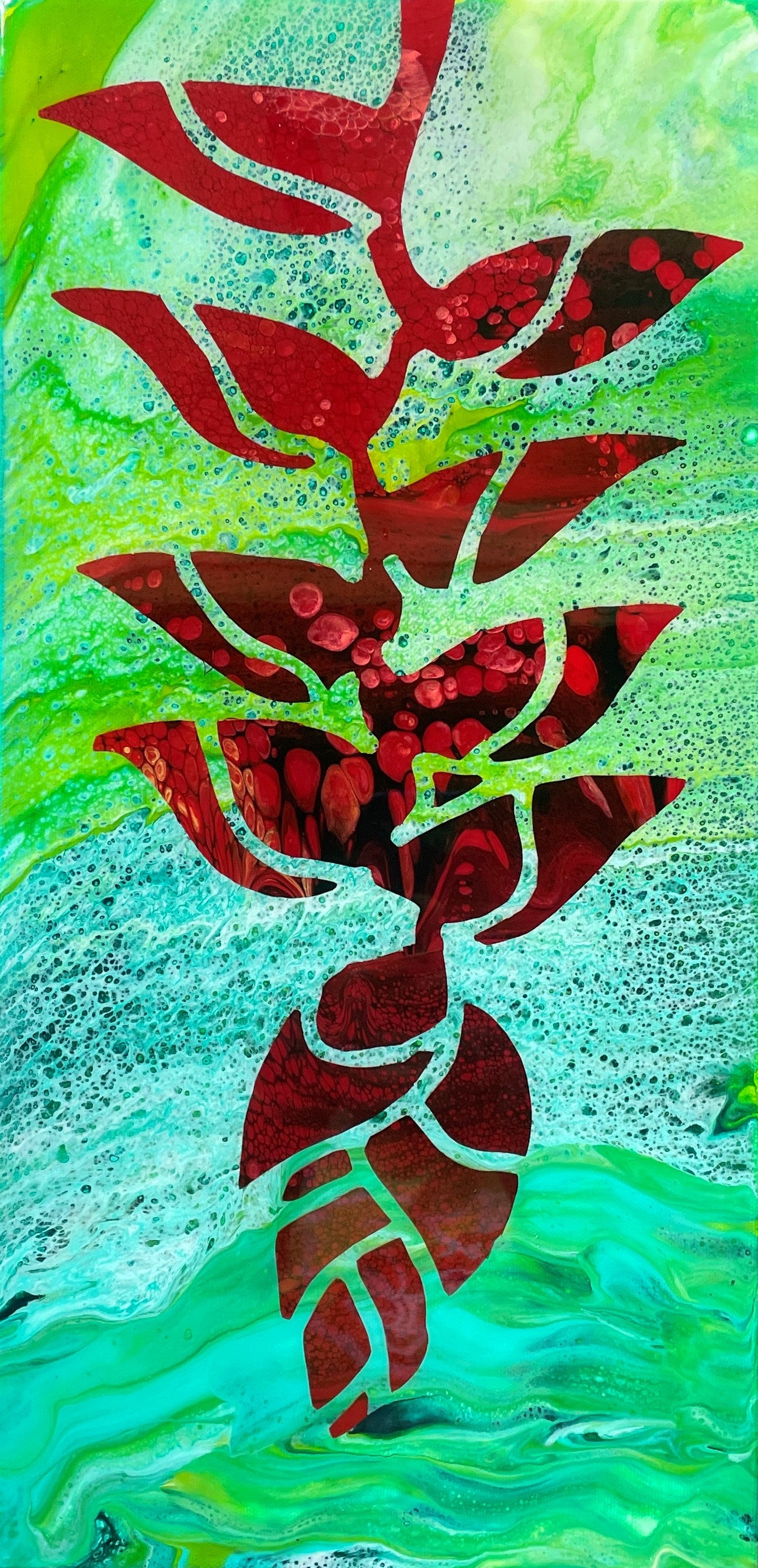 Original Acrylic Painting "Heliconia"