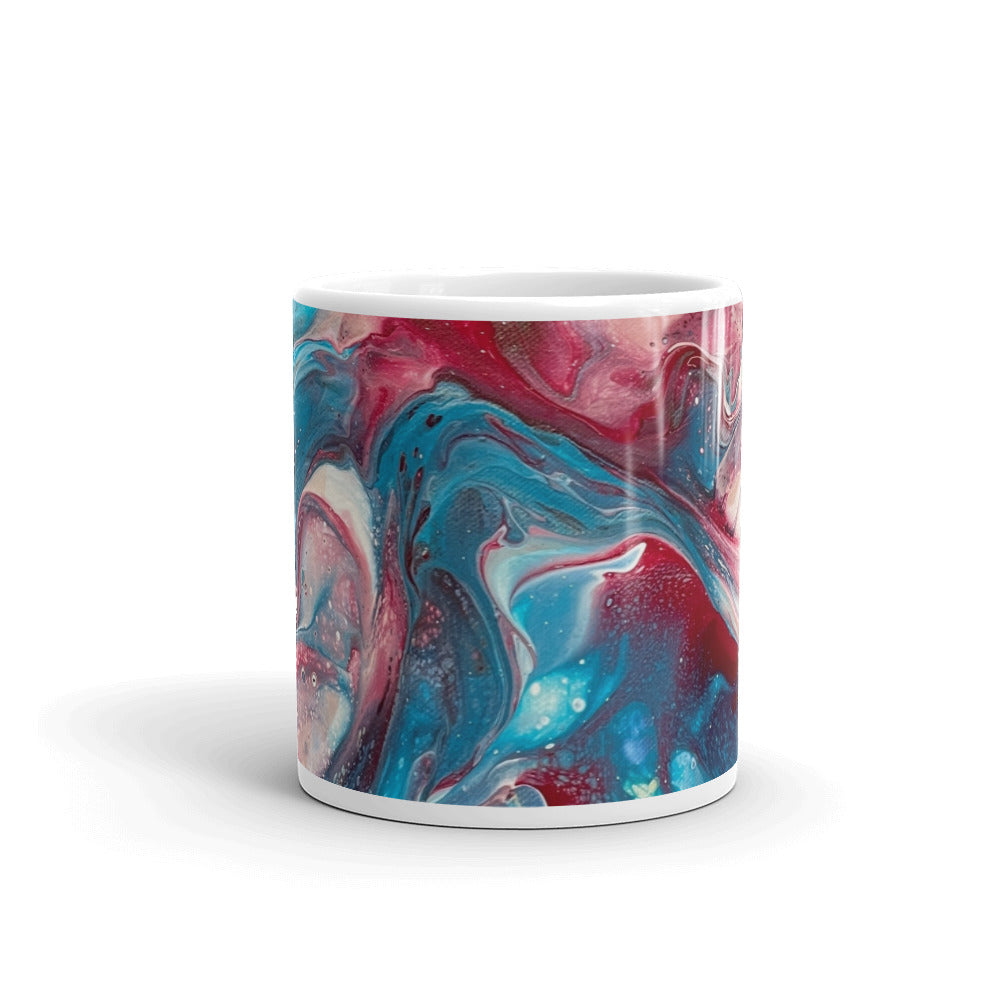 Teal and Burgundy Coffee Mug