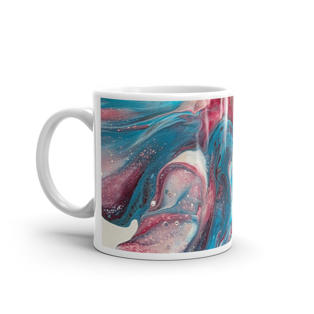 Teal and Burgundy Coffee Mug