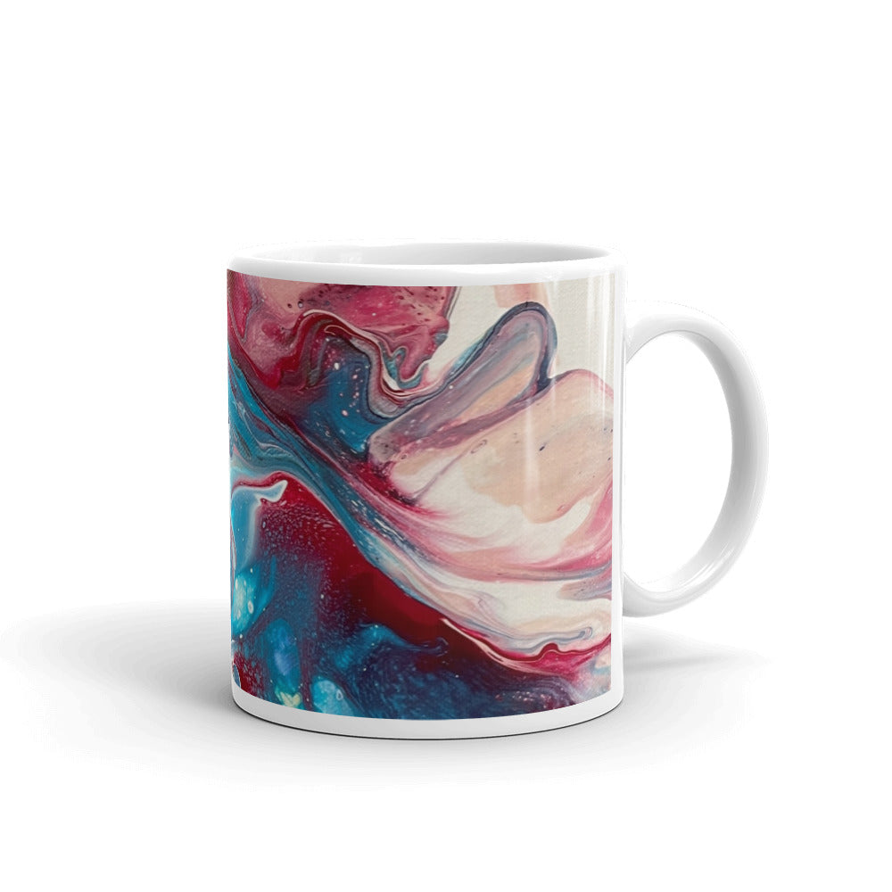 Teal and Burgundy Coffee Mug