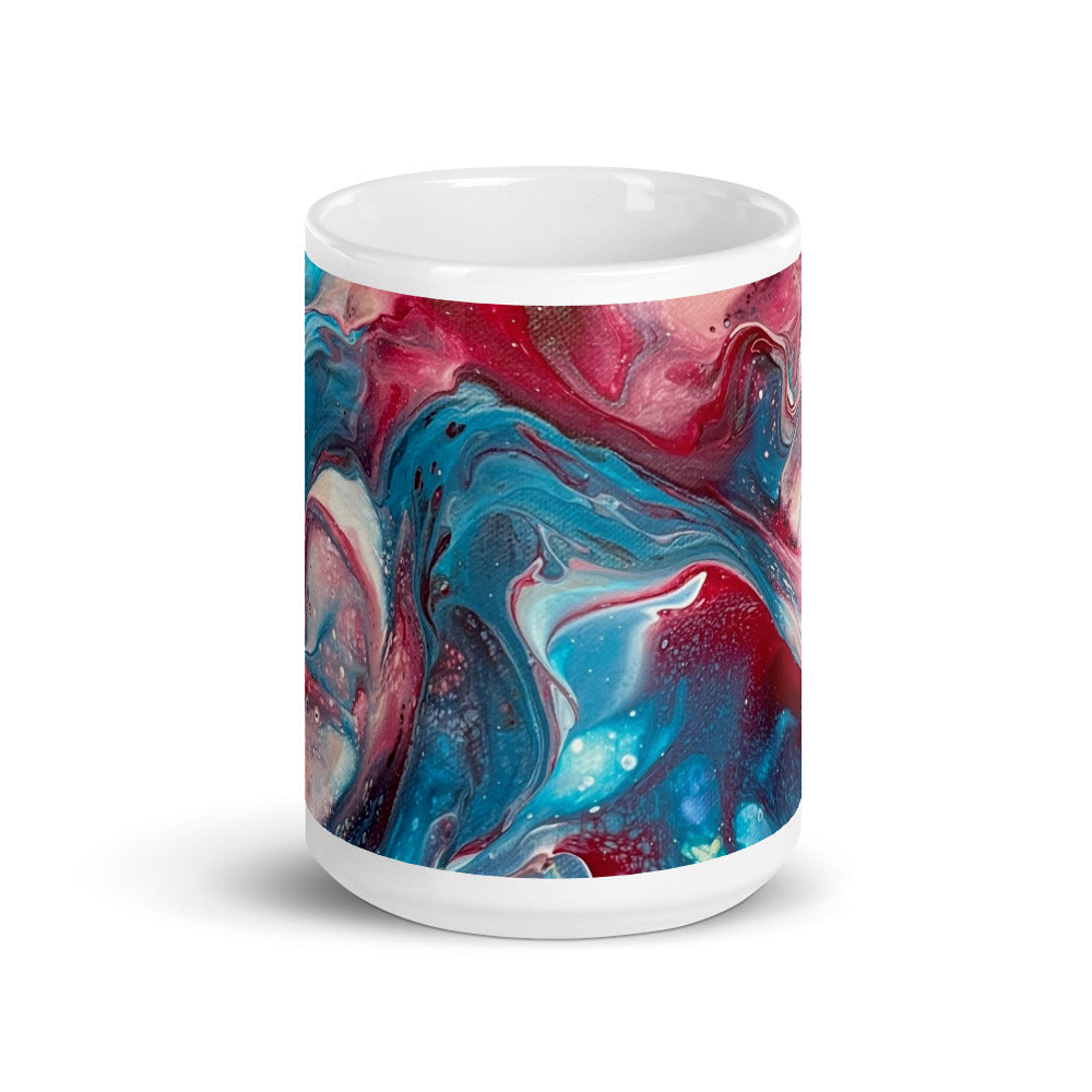 Teal and Burgundy Coffee Mug